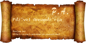 Pável Annamária névjegykártya