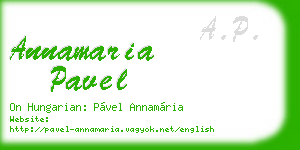 annamaria pavel business card